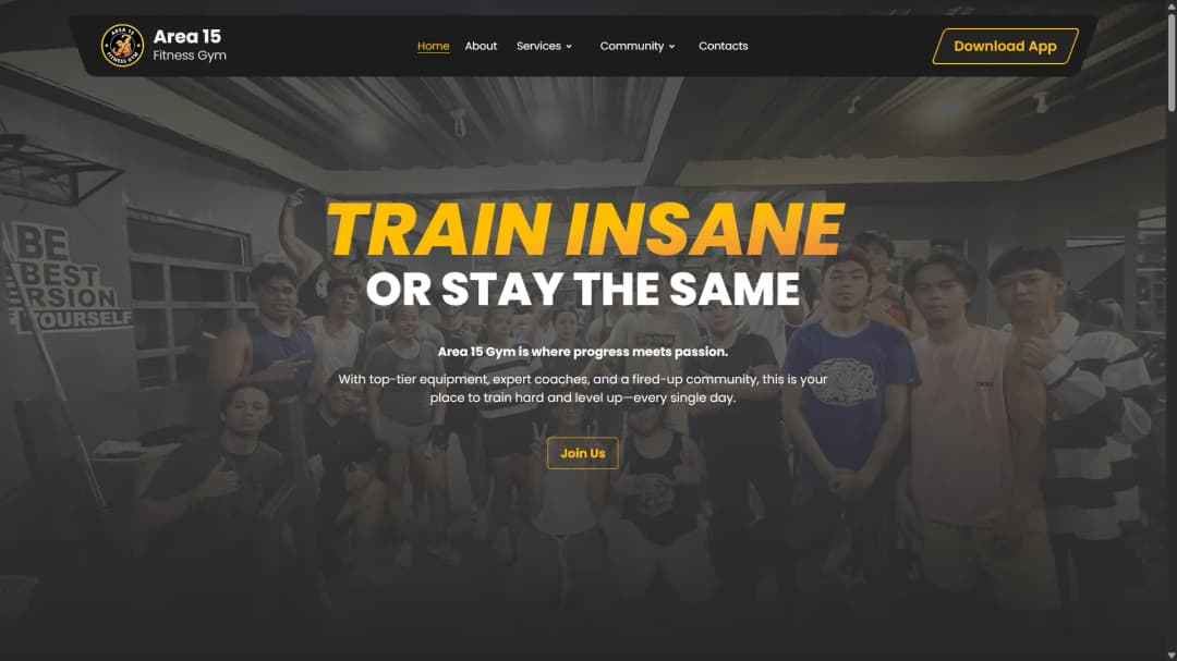 Area 15 Promotional Website